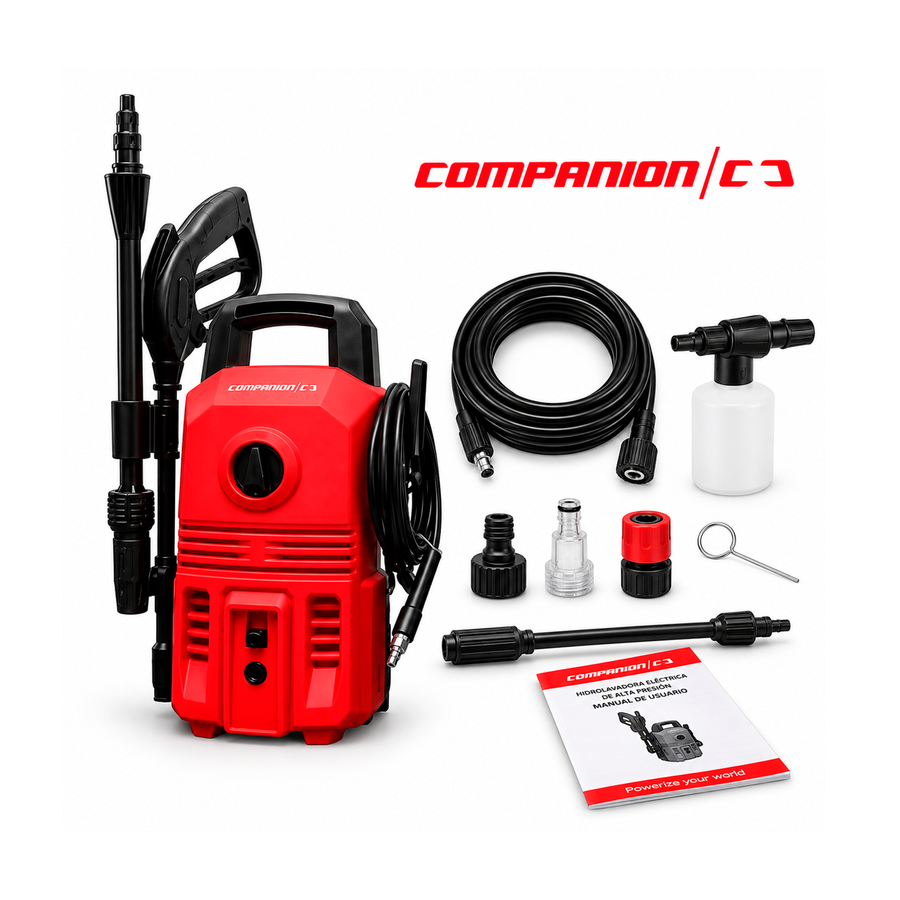 HIDROLAVADORA 1400W, 1500PSI, 110V, 360L